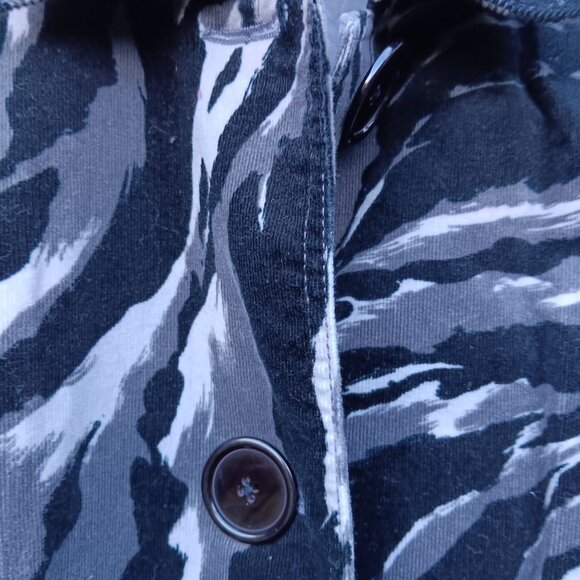 C Concept black white and gray abstract women's coat size 4 - Picture 2 of 10